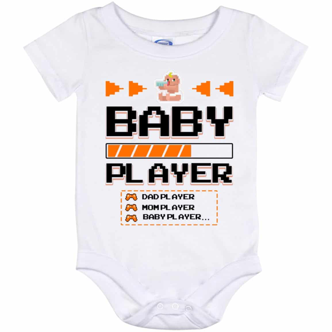 Baby Player Gamer Baby Onesie, White, Baby Onesie - 12 Month Baby Player Gamer Baby Onesie, White, Baby Onesie - 12 Month