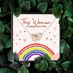 LGBT Lesbian This Woman Completes Me Interlocking Hearts Pendant Necklace - Gift For Lesbian