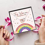 LGBT Lesbian This Woman Completes Me Interlocking Hearts Pendant Necklace - Gift For Lesbian