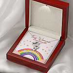 LGBT Lesbian This Woman Completes Me Double Hearts Pendant Necklace - Gift For Lesbian