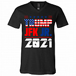 trump tee, Black, V-Neck T-Shirt