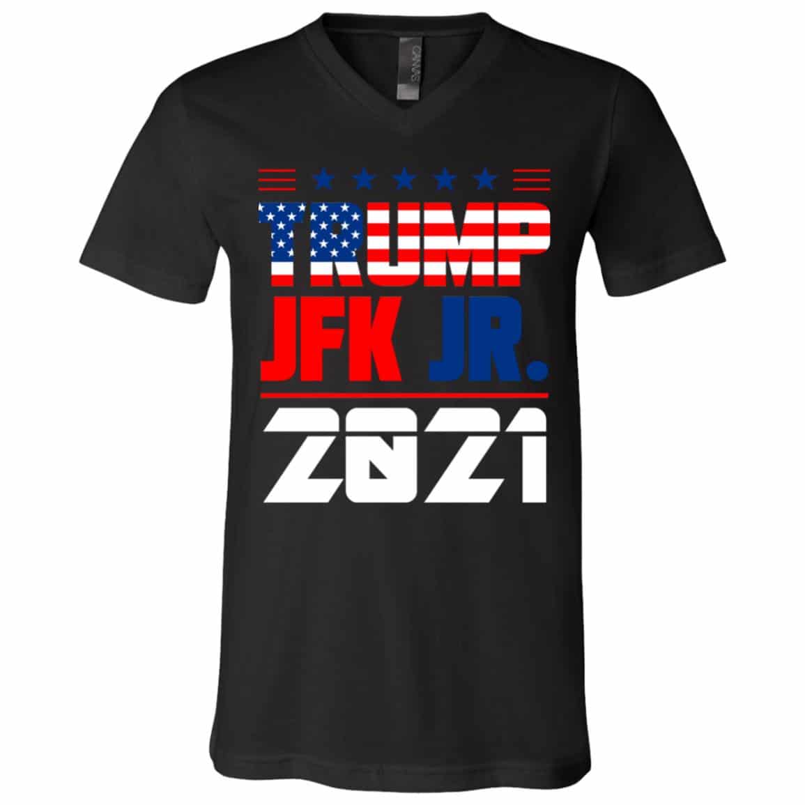 trump tee, Black, V-Neck T-Shirt