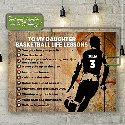 Personalized Basketball Life Lessons You Play How You Practice Customized Framed Canvas Unframed Poster Decor
