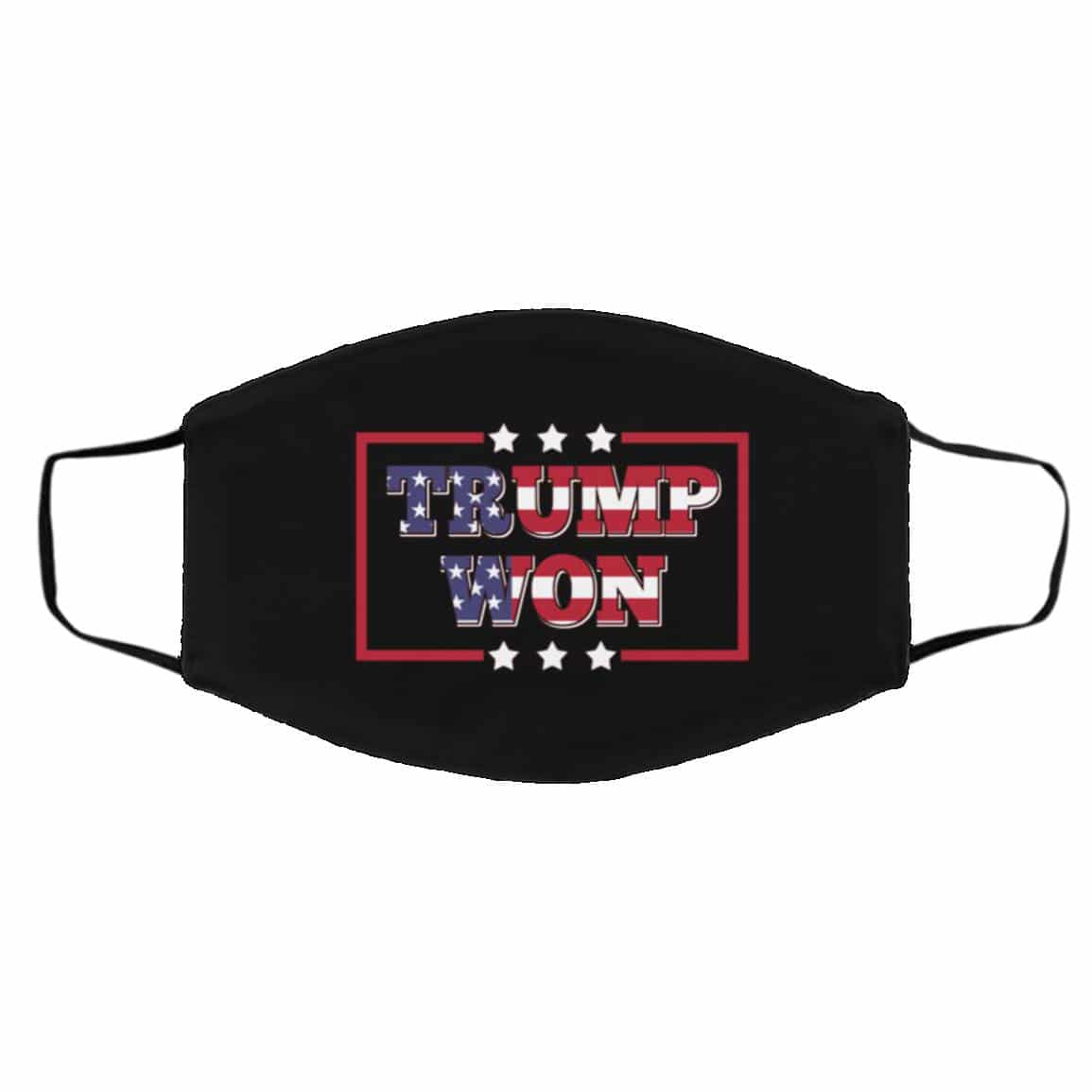 Trump Supporter Gift Mask, Black, Cloth Face Cover – Medium/Large