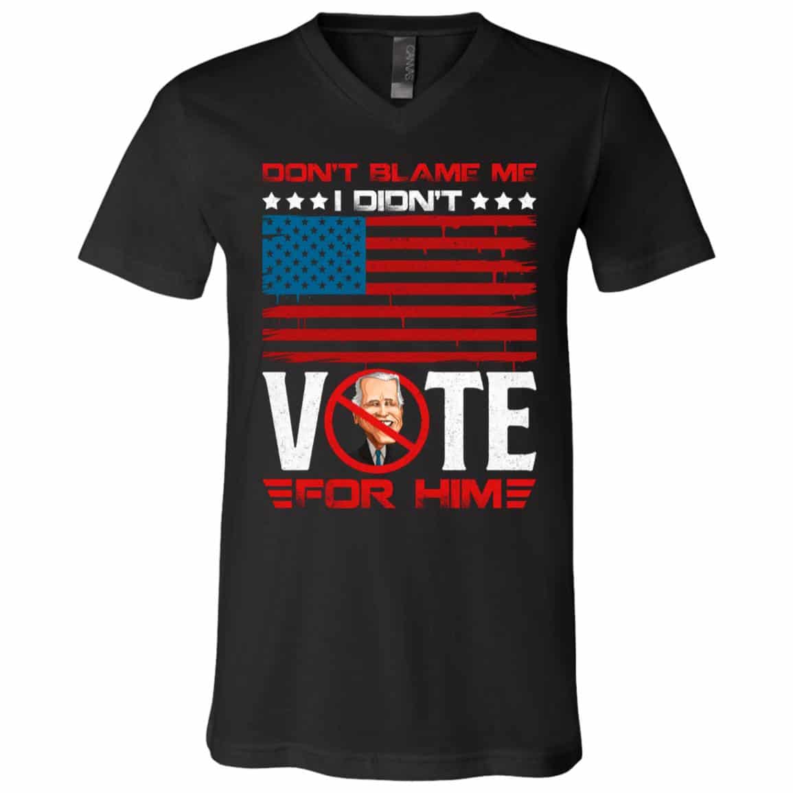 Don't Blame Me I Didn't, Black, V-Neck T-Shirt