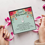 Happy Retirement Alluring Beauty Pendant Necklace - Coworker Boss Leader Retirement Gift - Farewell Gifts