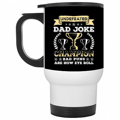 14 oz. White Travel Mug