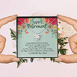 Happy Retirement Love Knot Necklace - Coworker Boss Leader Retirement Gift - Farewell Gifts Happy Retirement Love Knot Necklace - Coworker Boss Leader Retirement Gift - Farewell Gifts