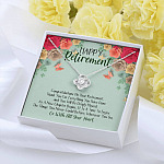 Happy Retirement Love Knot Necklace - Coworker Boss Leader Retirement Gift - Farewell Gifts Happy Retirement Love Knot Necklace - Coworker Boss Leader Retirement Gift - Farewell Gifts