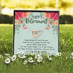 Happy Retirement Interlocking Hearts Pendant Necklace - Coworker Boss Farewell Retirement Gift