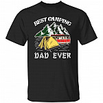 Best Camping Dad Ever T-Shirt, Black, Unisex T-Shirt