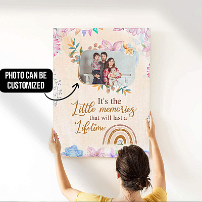Alternative view of Personalized Photo It's the Little Memories That Will Last a Lifetime Framed Canvas Prints - Unframed Poster