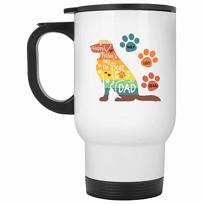 14 oz. White Travel Mug