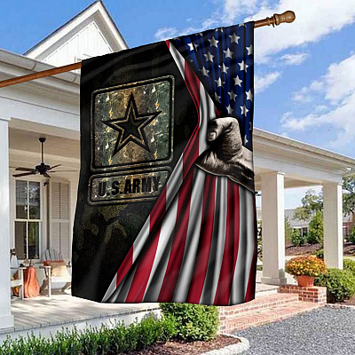 The US Army American House Flag - Veteran Garden Flag - Us House Decor