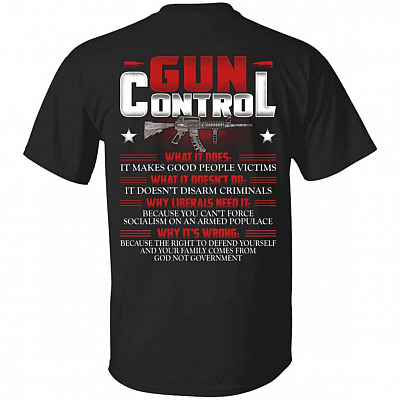 Gun Control Shirt, Black, Unisex T-Shirt