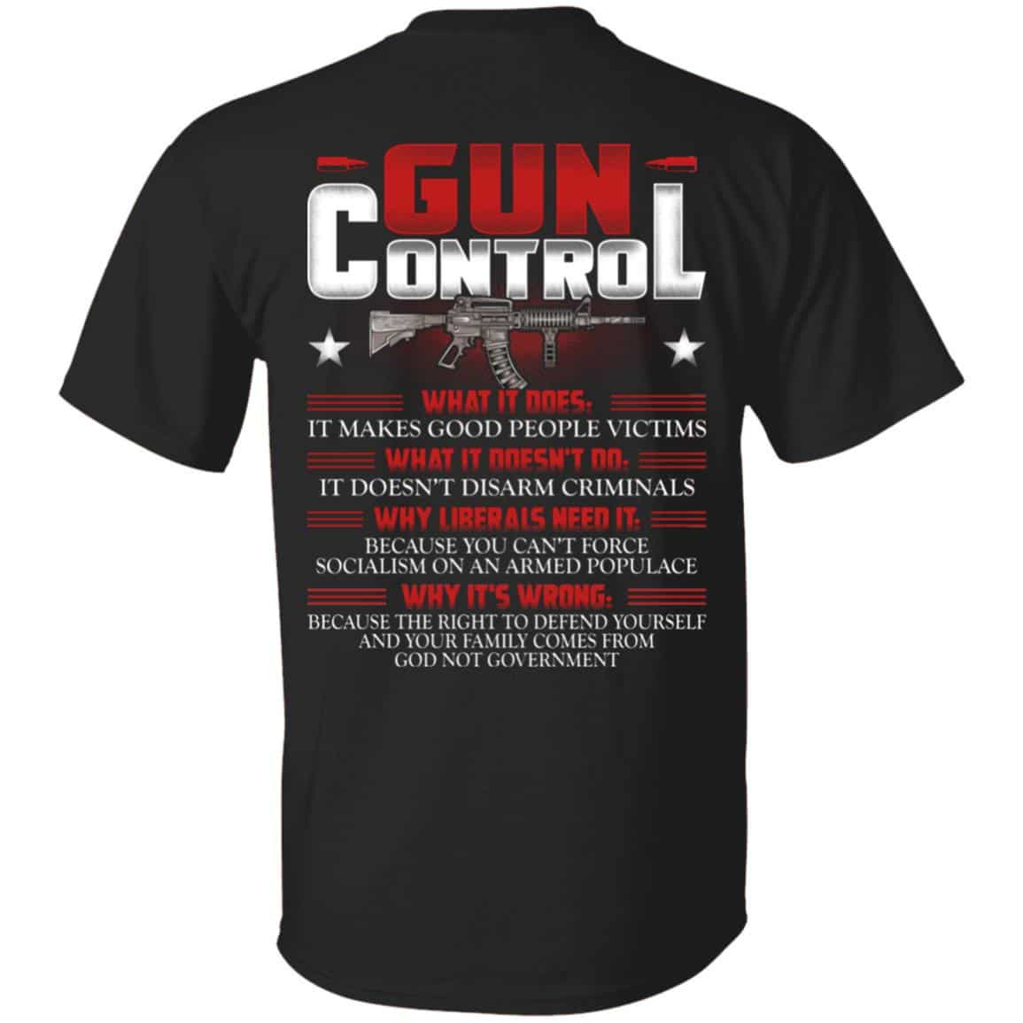 Gun Control Shirt, Black, Unisex T-Shirt