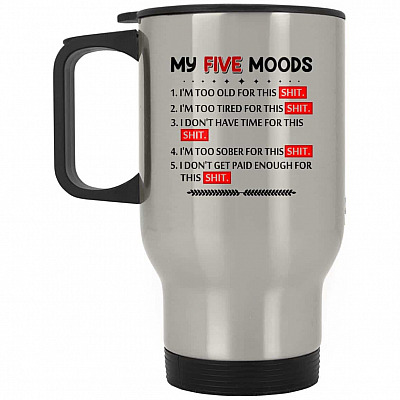 14 oz. Silver Travel Mug