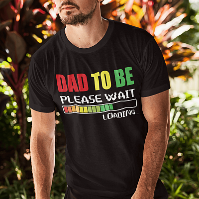 Alternative view of Dad To Be Loading Please Wait Shirt - First Time Dad Shirt - New Dad Shirt