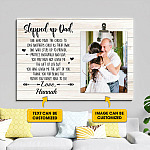 Personalized Photo Stepped Up Dad One Who Love Another's Child As Their Own Framed Canvas - Unframed Poster