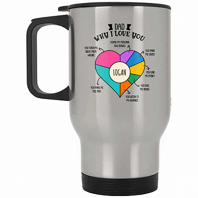14 oz. Silver Travel Mug