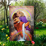 4. First Day in Heaven Garden Flag Mockup 5