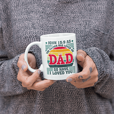 Alternative view of As the Father Has Loved Me So Have I Loved You John 15 Christian Ceramic Coffee Mug - Beer Stein