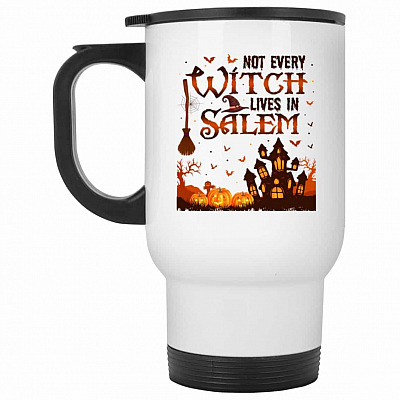 14 oz. White Travel Mug