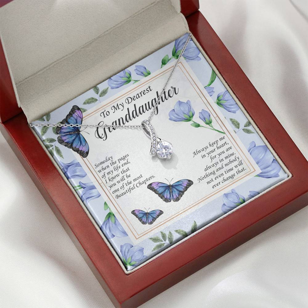 To My Dearest Granddaughter I Know You Will Be One Of The Most Beautiful Chapters Alluring Beauty Pendant Necklace
