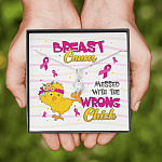 Pink Ribbon Breast Cancer Messed with the Wrong Chick Alluring Pendant Necklace Gifts