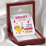 Pink Ribbon Breast Cancer Messed with the Wrong Chick Alluring Pendant Necklace Gifts