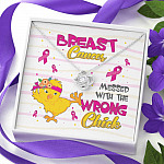 Pink Ribbon Breast Cancer Messed with the Wrong Chick Love Knot Pendant Necklace Gifts Pink Ribbon Breast Cancer Messed with the Wrong Chick Love Knot Pendant Necklace Gifts