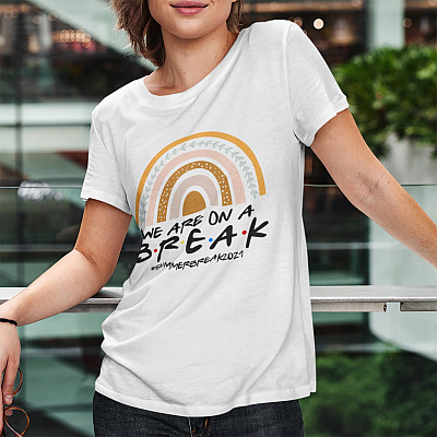 Alternative view of We Are on A Break T-Shirt - 2021 Summer Break Shirt - Funny Summer Break T-Shirt