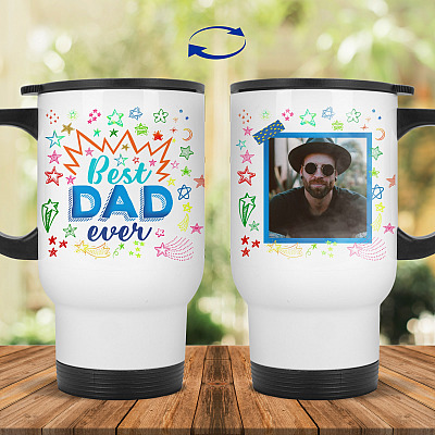 14 oz. White Travel Mug