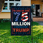 4O. Voted For Trump (5) Garden Flag Mockup 3