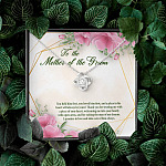 To The Mother Of The Groom You Held Him First Love Knot Pendant Necklace - Mother In Law Necklace