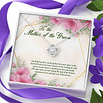 To The Mother Of The Groom You Held Him First Love Knot Pendant Necklace - Mother In Law Necklace