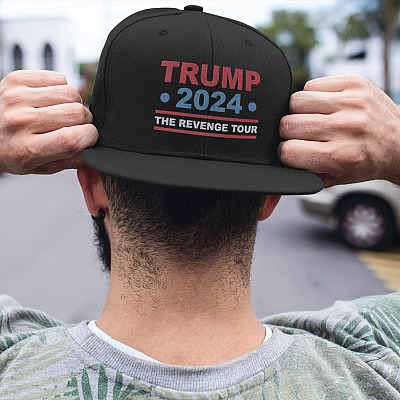 Trump 2024 The Revenge Tour Pro Trump Anti Biden Twill Cap - Snapback Hat - Trump 2024 Trucker Hat