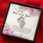 To The Mother Of The Groom You Held Him First Double Hearts Pendant Necklace - Mother In Law Necklace