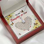 To My Daughter In Law We Both Love Same Man Alluring Beauty Pendant Necklace Wedding Gifts From Mother In Law