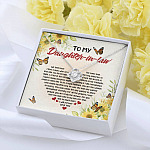 To My Daughter In Law We Both Love The Same Man Love Knot Necklace - Wedding Gifts From Mother In Law To My Daughter In Law We Both Love The Same Man Love Knot Necklace - Wedding Gifts From Mother In Law