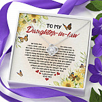 To My Daughter In Law We Both Love The Same Man Love Knot Necklace - Wedding Gifts From Mother In Law To My Daughter In Law We Both Love The Same Man Love Knot Necklace - Wedding Gifts From Mother In Law