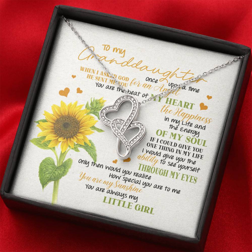 To My Granddaughter You Are The Best Of My Heart Double Hearts Necklace - Granddaughter Gifts From Grandma To My Granddaughter You Are The Best Of My Heart Double Hearts Necklace - Granddaughter Gifts From Grandma