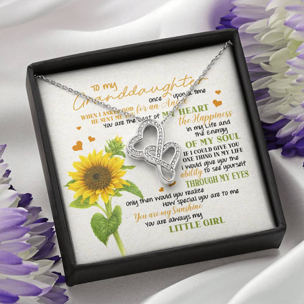 To My Granddaughter You Are The Best Of My Heart Double Hearts Necklace - Granddaughter Gifts From Grandma To My Granddaughter You Are The Best Of My Heart Double Hearts Necklace - Granddaughter Gifts From Grandma