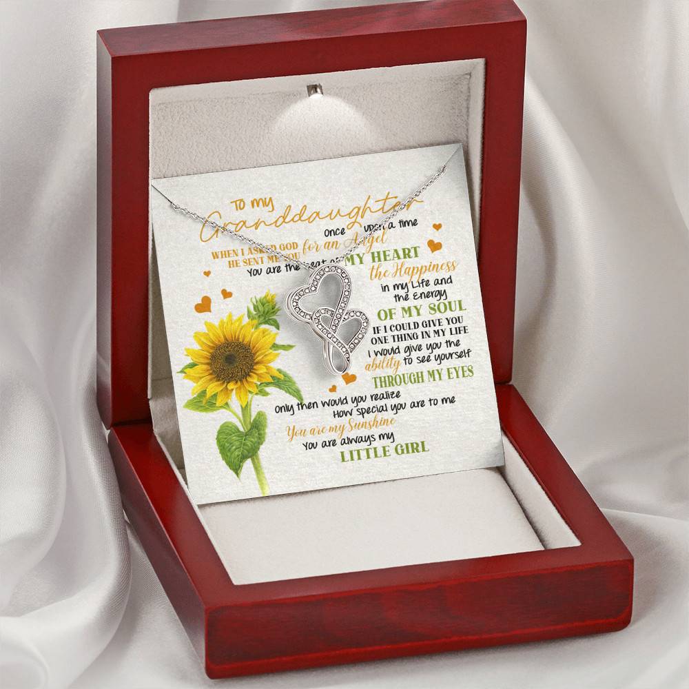 To My Granddaughter You Are The Best Of My Heart Double Hearts Necklace - Granddaughter Gifts From Grandma To My Granddaughter You Are The Best Of My Heart Double Hearts Necklace - Granddaughter Gifts From Grandma