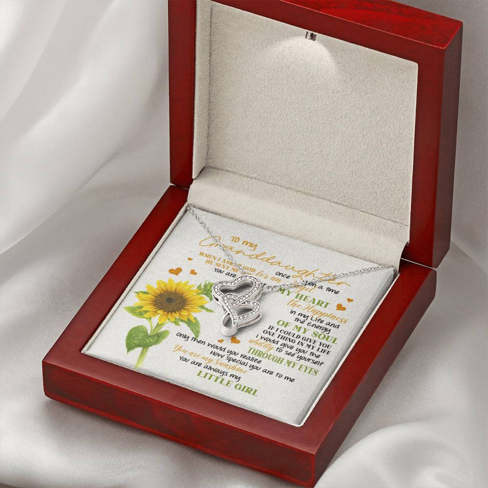 To My Granddaughter You Are The Best Of My Heart Double Hearts Necklace - Granddaughter Gifts From Grandma To My Granddaughter You Are The Best Of My Heart Double Hearts Necklace - Granddaughter Gifts From Grandma