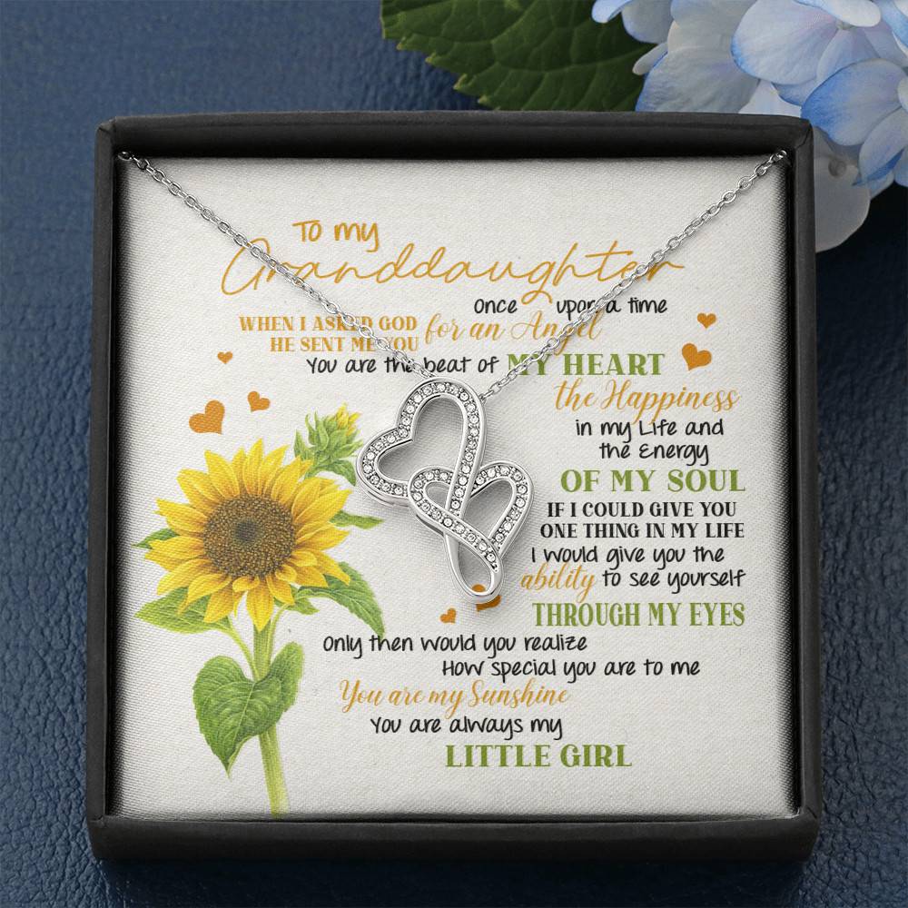 To My Granddaughter You Are The Best Of My Heart Double Hearts Necklace - Granddaughter Gifts From Grandma To My Granddaughter You Are The Best Of My Heart Double Hearts Necklace - Granddaughter Gifts From Grandma