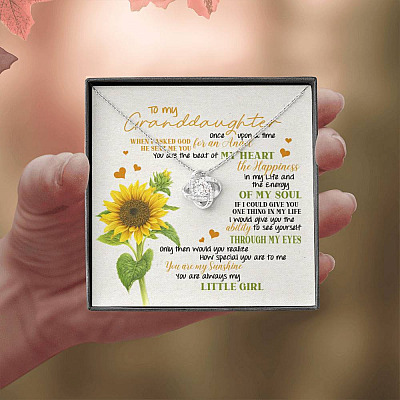 To My Granddaughter You Are The Best Of My Heart Love Knot Necklace - Granddaughter Gift From Grandma Grandpa