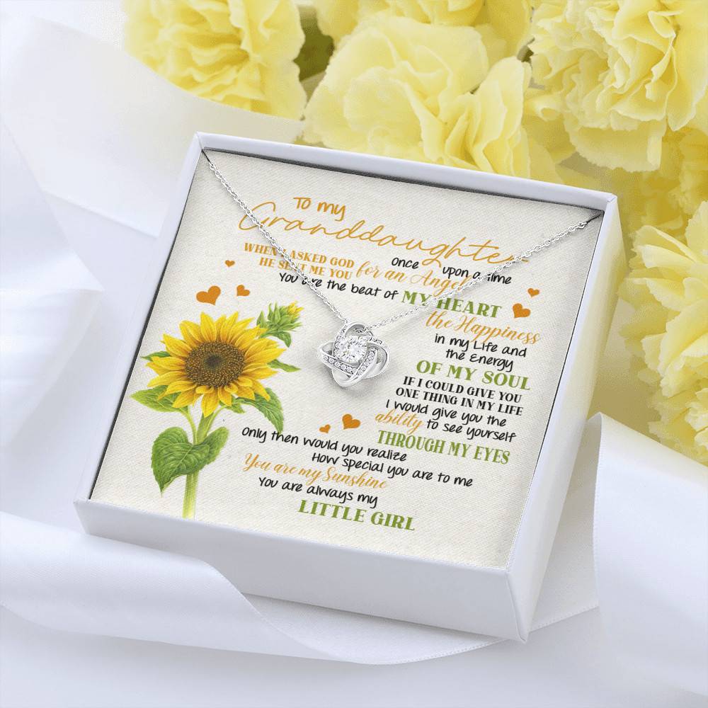 To My Granddaughter You Are The Best Of My Heart Love Knot Necklace - Granddaughter Gift From Grandma Grandpa