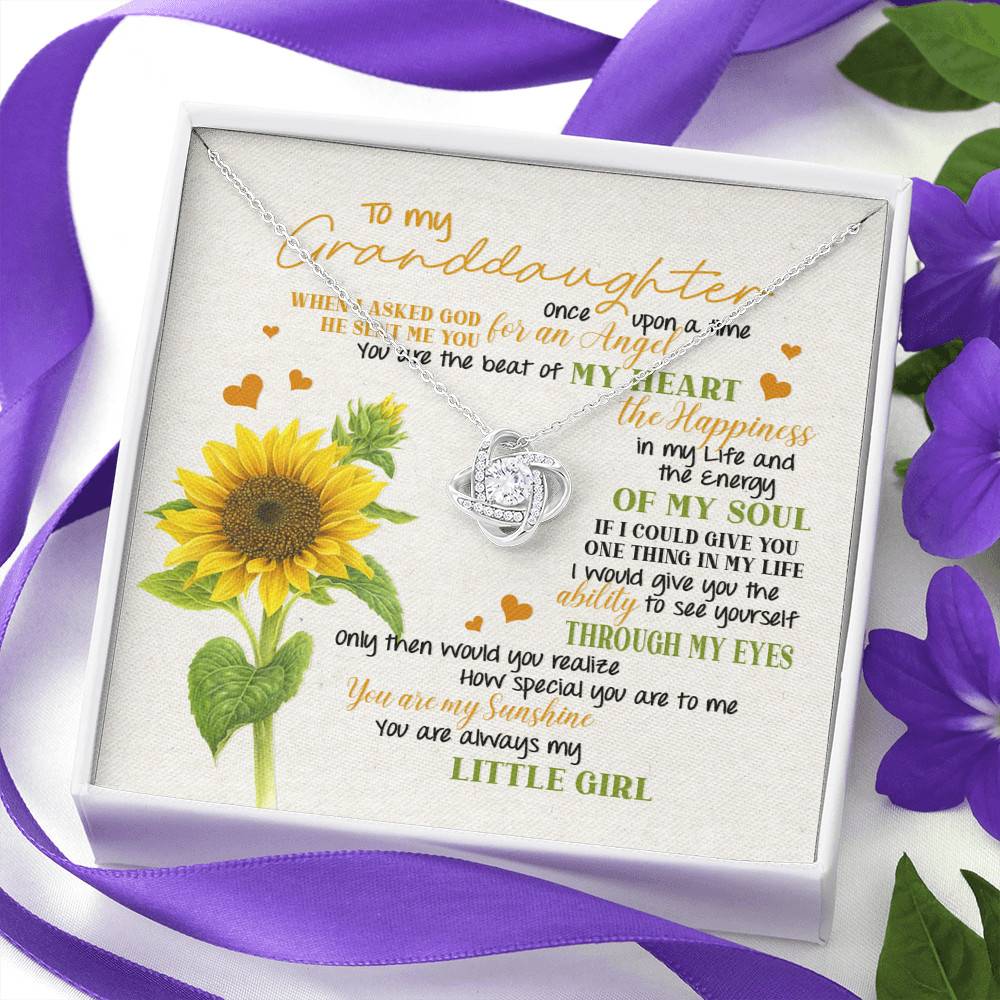 To My Granddaughter You Are The Best Of My Heart Love Knot Necklace - Granddaughter Gift From Grandma Grandpa