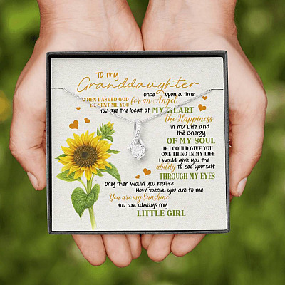 To My Granddaughter You Are The Best Of My Heart Alluring Beauty Pendant Necklace - Granddaughter Gifts